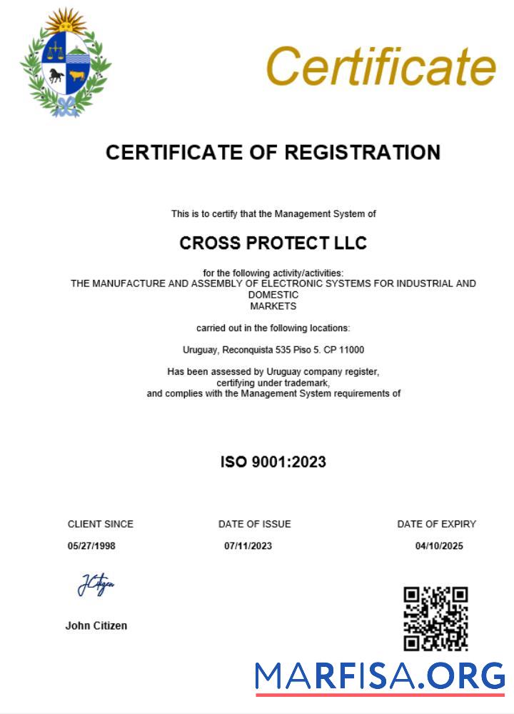 Blank Uruguay business registration certificate Word and PDF template